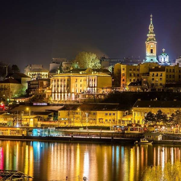 Belgrade City Lights At Night