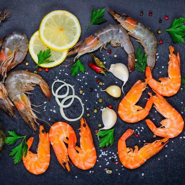 prawns lemon herbs