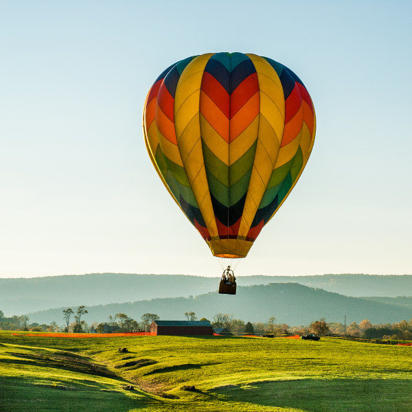 hot air balloon landing
